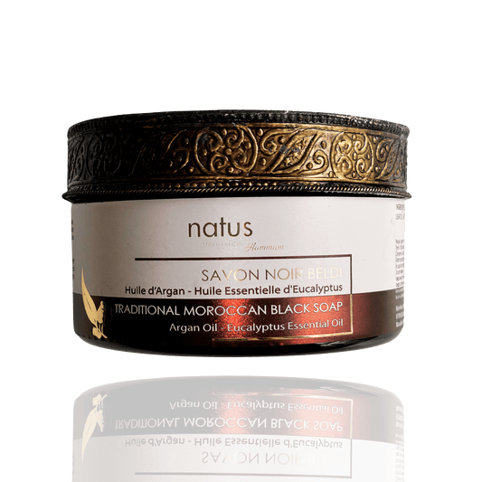 Moroccan Black Soap with Argan Oil & Eucalyptus - 250ml - Moroccan Secrets